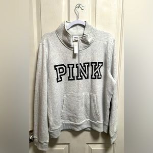 Victoria Secrets PINK logo Quarter-zip Pullover